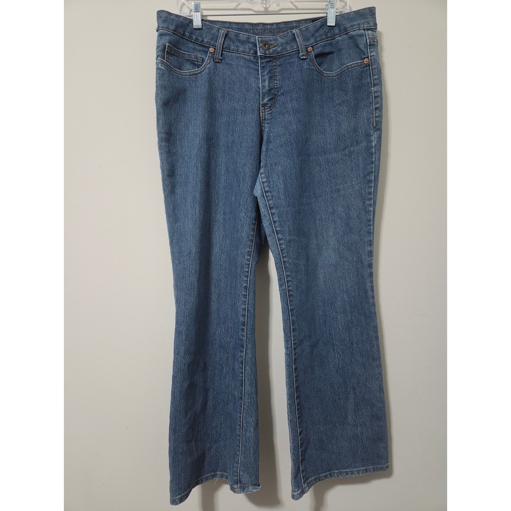 Faded Glory Womens Medium Wash Bootcut Stretch Jeans Blue Size 14P Petite